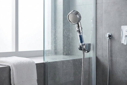 Filtered Shower Head with Stop Button, 3 Modes, High Pressure